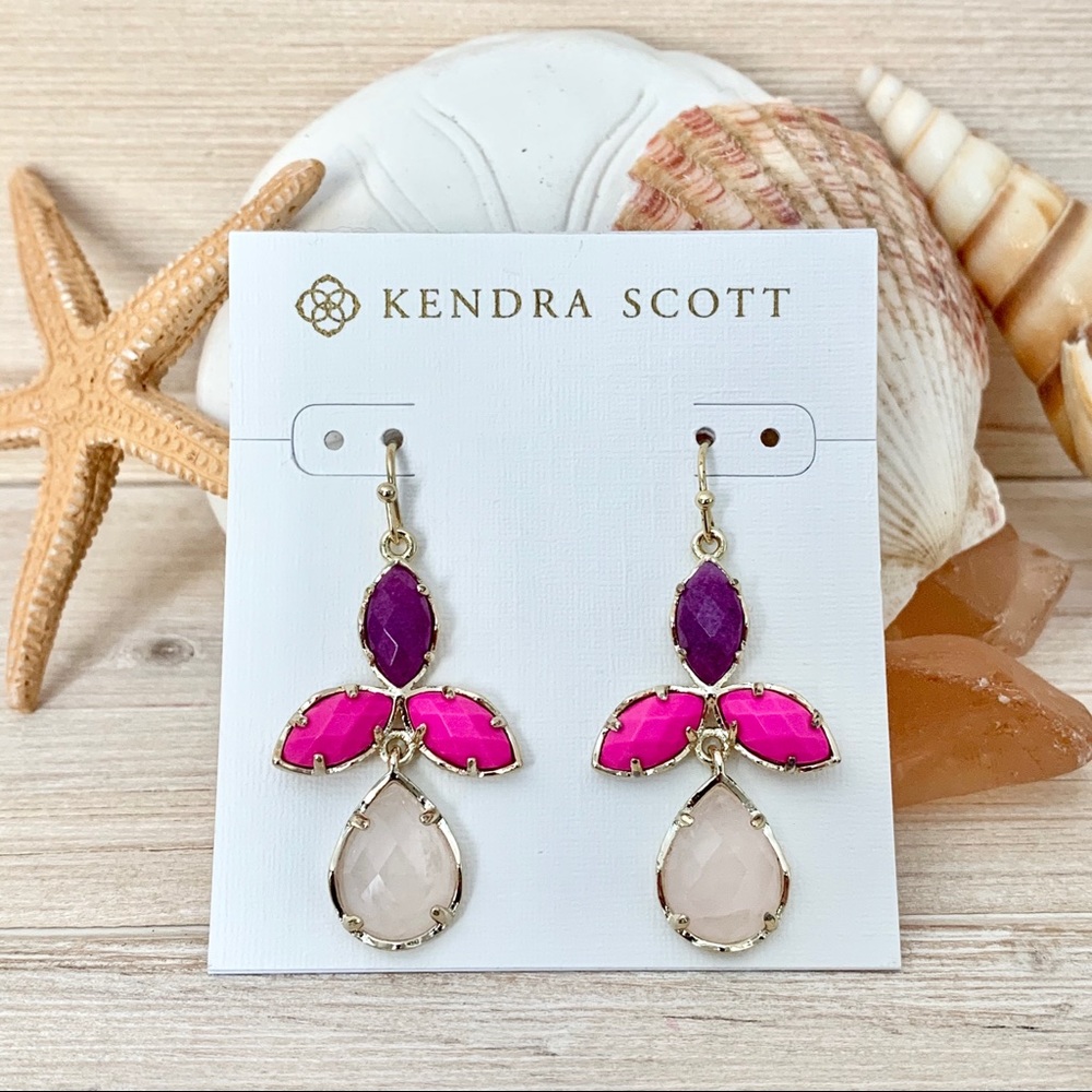 Kendra Scott Kendall Chandelier Magenta Earrings